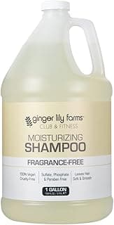 Ginger Lily Farms Club & Fitness Moisturizing Shampoo for All Hair Types, 100% Vegan & Cruelty-Free, Fragrance Free, ...