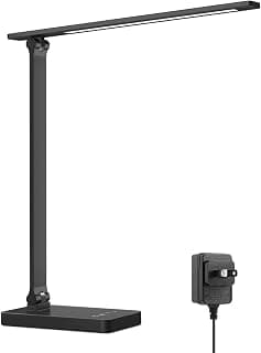 Lepro LED Desk Lamp for Home Office, 9.5W 750LM Touch Desk Light, Black | 5 Color Modes 5 Brightness Level, Eye Carin...