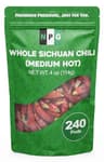NPG Sichuan Dried Red Chili Peppers 4 Oz, Medium Hot Whole Chili Peppers