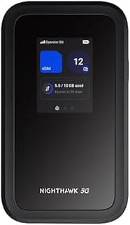 NETGEAR Nighthawk 5G Mobile Hotspot M7 with eSIM or SIM | Portable WiFi 7 Router for Travel in 140+ Countries | Suppo...