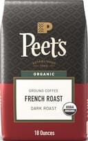 Peet's Coffee Ground Coffee Dark Roast, Organic French Roast, 18 Ounces