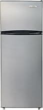 Frigidaire 2 Door Apartment Size Refrigerator with Freezer, 7.5 cu ft, Retro, Silver, Platinum