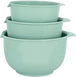 Glad Mixing Bowls with Pour Spout, Set of 3 | Nesting Design Saves Space | Non-Slip, BPA Free, Dishwasher Safe Plasti...
