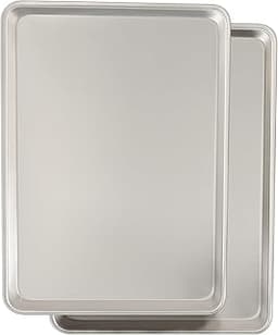 Commercial Quality Baking Sheet Pan Set, Natural Aluminum Cookie Sheet, Umite Chef Warp Resistant Baker's Half Sheet ...