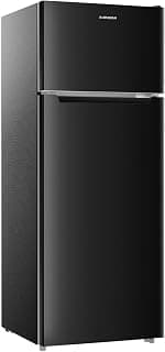 BANGSON 7.7 Cu.Ft Refrigerator with Top Freezer Apartment Size Black
