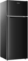 BANGSON 7.7 Cu.Ft Refrigerator with Top Freezer Apartment Size Black