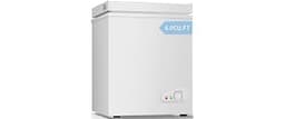 TABU 5.0 Cubic Feet Chest Freezer, Compact Deep Freezer, White | Top Opening, 7 Level Adjustable Thermostat & Removab...