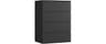 FOTOSOK Black Dresser, 4 Drawer Dresser Modern Storage Chest of Drawers 23.6L x 15.7W x 31.5H in, Black Dressers Stor...