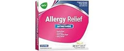 AXIV Allergy Relief Softgels, Antihistamine Medicine & Cold Symptom Relief, Dye-Free Liquid Gels, 25 mg Diphenhydrami...