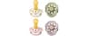 BIBS Boheme Soother 4-Pack | BPA Free Dummy Pacifier Round Nipple | Natural Rubber Latex | Made in Denmark | Size 6-1...
