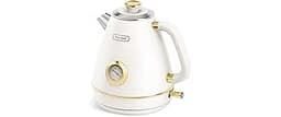 Hazel Quinn Retro Electric Kettle - 1.7 Liters / 57.5 Ounces Tea Kettle with Thermometer, All Stainless Steel, 1200 W...
