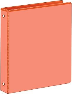 SUIN 1 Inch 3 Ring Binder, Clear 1'' View Presentation Binders with 2 Pockets, Fits 8.5 x 11 Letter Size, Durable Pol...