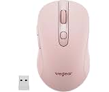 wegear USB Wireless Mouse for Laptop PC Mac, 2.4GHz Cordless Mouse-Pink | Ergonomic Portable Optical Computer Mice wi...