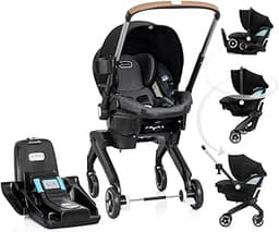 Evenflo Shyft DualRide Infant Car Seat Stroller Combo with Carryall Storage (Boone Gray)