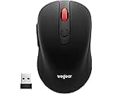 wegear USB Wireless Mouse for Laptop PC Mac, 2.4GHz Cordless Mouse-Black | Ergonomic Portable Optical Computer Mice w...