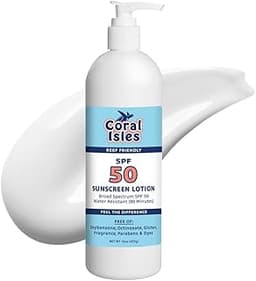 Coral Isles KIDS Sunscreen SPF 50 | 16 Fl OZ Botlle w/Pump | Hawaii Compliant as Reef Safe | Octinoxate & Oxybenzone ...