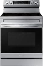 Samsung 6.3 Cu. Ft. Smart Freestanding Electric Range with No Pre-heat Air Fry & Convection, Stainless Steel, NE63A65...
