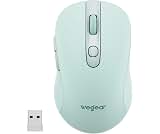 USB Wireless Mouse for Laptop PC Mac, 2.4GHz Cordless Mouse-Mint Green | Ergonomic Portable Optical Computer Mice wit...