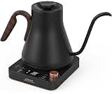 Epeios Gooseneck Electric Kettle With Temp Control,1200W,0.9L,Matte Black | Rapid Heating, Precision Pour-Over for Co...