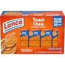 Lance ToastChee Peanut Butter Sandwich Crackers Snack Packs, 20 Count 1.52 Oz