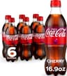 Coca-Cola Cherry Soda Soft Drink Bottles, 16.9 fl oz, 6 Pack