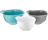 KitchenAid Universal Nesting Plastic Mixing Bowls, Set Of 3, 2.5 quart, 3.5 quart, 4.5 quart, Non Slip Base with Easy...