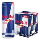 Red Bull Energy Drink | contains caffeine, taurine, B-vitamins, sugar, and water, 12 fl oz, pack of 4 cans