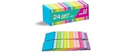 (24 Pads) Sticky Notes 3x3 Inches,Bright Colors Self-Stick Pads, Easy to Post for Home, Office, Notebook