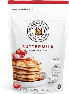 King Arthur Buttermilk Pancake Mix Just Add Water, Sourced Non-GMO, Certified Kosher, 16 Oz