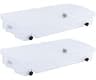 Rubbermaid 70 Quart Under the Bed Low Profile Storage Boxes with Dual Hinged Lids and Easy Rolling Caster Wheels, Cle...