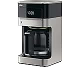 Braun BrewSense 12 Cup Drip Coffee Maker - Pause & Pour Mid Brew, Coffee Machine with 24-Hour Timer & Clock, Bold & R...