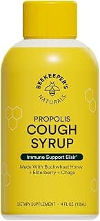 Beekeeper's Naturals Honey Cough Syrup for Adults, Elderberry, Daytime, 4oz