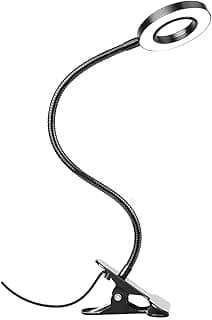 Desk Lamp Clip Light, 10 Dimmable Brightness 3 Light Modes Reading Light, Clamp Bedside Lamp for Painting, Craft, Stu...