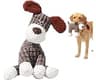 PVVPVV Indestructible Dog Toys for Aggressive Chewers, Squeaky Plush Chew Toy， (Grey)