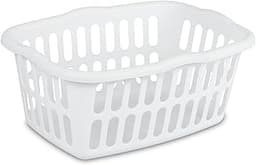 Sterilite 12458012 1.5 Bushel/53 Liter Rectangular Laundry Basket, White (Pack of 12)