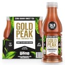 Gold Peak Zero Sugar Diet Iced Tea Drink, 16.9 fl oz, 6 Pack | Real brewed tea with zero calories and 33 mg of caffei...