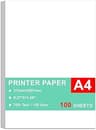 Printer Paper - 100 Sheets, A4 Premium Bright White Paper, 28lb Bond / 70lb Text (105 gsm) Bright White Paper – Great...