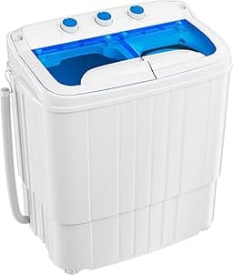 Superday Portable Washing Machine, 16lbs Mini Compact Twin Tub Washing Machine Laundry Compact Washer spinner Combo, ...