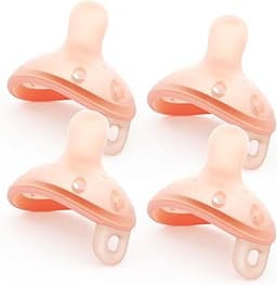 Garkoko Baby Pacifiers 0-6 Months, Breast-Like Shape Soft Silicone Newborn Pacifiers with Large Air Holes, BPA-Free, ...