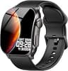 Smart Watch, 2.01" AMOLED Curved Touchscreen Fitness Watch for Men Women, IP68 Waterproof, 24/7 Heart Rate/Sleep Moni...