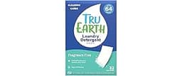 Tru Earth Compact Dry Laundry Detergent Sheets - Up to 64 Loads (32 Sheets) - Paraben-Free - Original Eco-Strip Liqui...