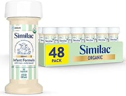 Similac Organic Infant Formula, Easy to Digest, USDA-Certified Organic, Ready to Feed, 2-fl-oz Bottle, Pack of 48