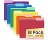 SUNEE File Folders, 18 Pack Manilla Folders 8.5 x 11, Colored Folder Office Organization Home School Folders for Docu...