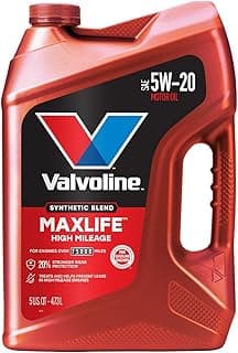 Valvoline High Mileage with MaxLife Technology SAE 5W-20 Synthetic Blend Motor Oil 5 QT