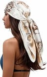 RIIQIICHY RIIQIICHY Head Scarf for Women Like Silk Scarf Hair Scarf Printed Square Scarf Bandanas for Women 35 Inches