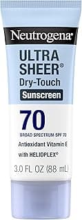 Neutrogena Ultra Sheer Dry-Touch Sunscreen Lotion SPF 70, Broad Spectrum, Water Resistant 80 Min, Oil-Free, Oxybenzon...