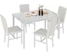 Hooseng Dining Room Table Set 5 Piece Dining Table Set Marble Dining Table 4 Chair Dining Table Set for Kitchen Livin...