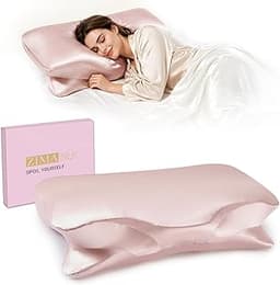 ZIMASILK 100% 22 Momme Mulberry Silk Cervical Pillow Case for Hair and Skin, Soft Silk Cover with Hidden Zipper, for ...
