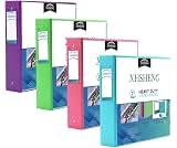 2 Inch Binders 3 Ring,One Touch Easy Open D-Rings,Letter Size，4 Pack | with 2 Pockets, Holds 400 Sheets 8.5x11 inch P...