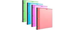 INFUN 1 Inch Telescoping 3 Ring Binder - 4PCS, Flexible Round Binder with Customizable Front Cover and Clear Catalog ...